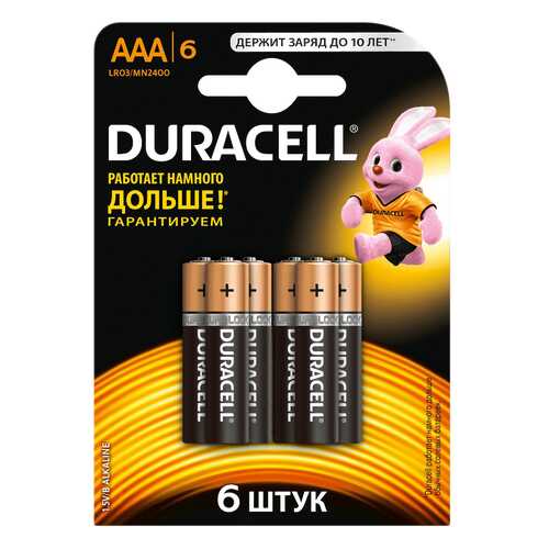 Батарейка Duracell Basic LR03 6 шт в Элекс