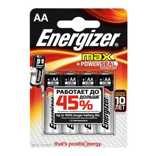 Батарейка Energizer MAX E91/AA BP4 4 шт в Элекс