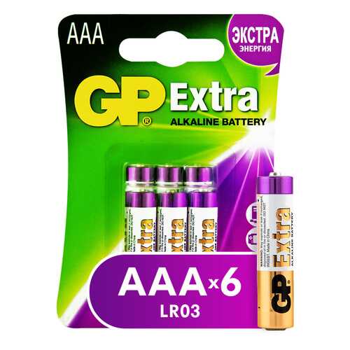 Батарейка GP Batteries Extra AAA (24AX-2CR6) 6 шт в Элекс