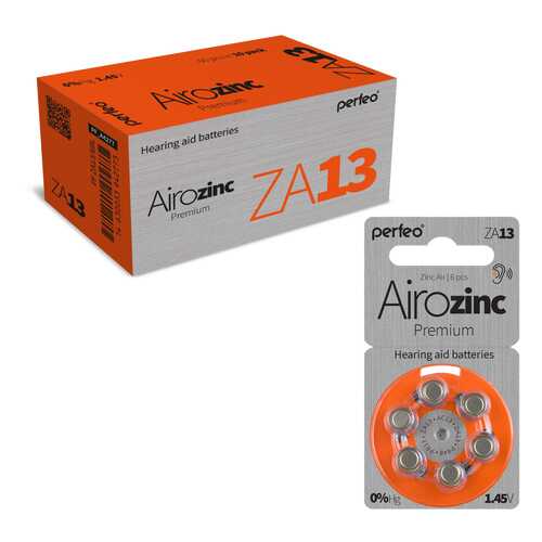 Батарейка Perfeo ZA13/6BL Airozinc Premium 60 шт в Элекс