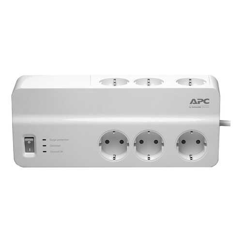 Сетевой фильтр APC PM6-RS, 6 розеток, 2 м, White в Элекс