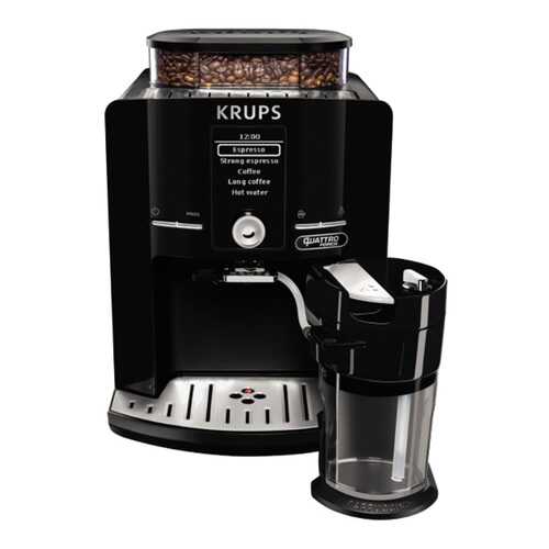 Кофемашина автоматическая Krups Quattro Force EA82F810 Black в Элекс