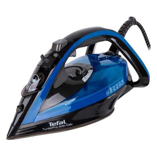 Утюг Tefal TurboPro Anti-Calc FV5648 Blue/Black в Элекс